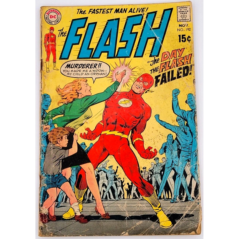 THE FLASH #192 (1969)  / VG- /‎ BATMOBILE CAMEO  DC 15 CENT
